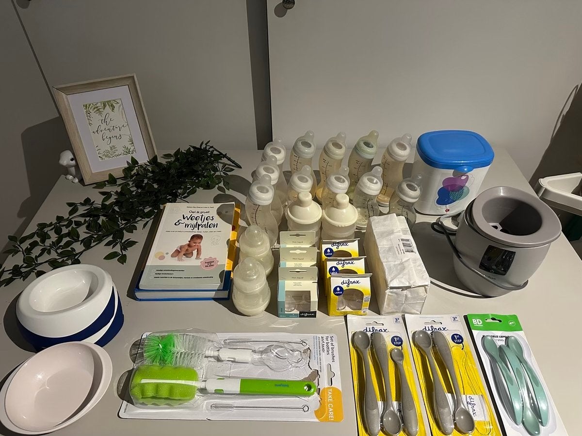 Grote Difrax babyvoeding set, Difrax, Ophalen of Verzenden, Zo goed als nieuw, BPA-vrij