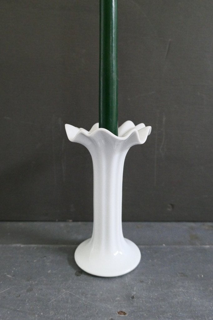 Vintage kandelaar Hutschenreuther Germany wit porselein, Ophalen of Verzenden, Overige materialen