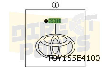 Toyota Prius 2/17- ( ZVW52) embleem logo "Toyota" voorzijde, -, Verzenden, -, Nieuw