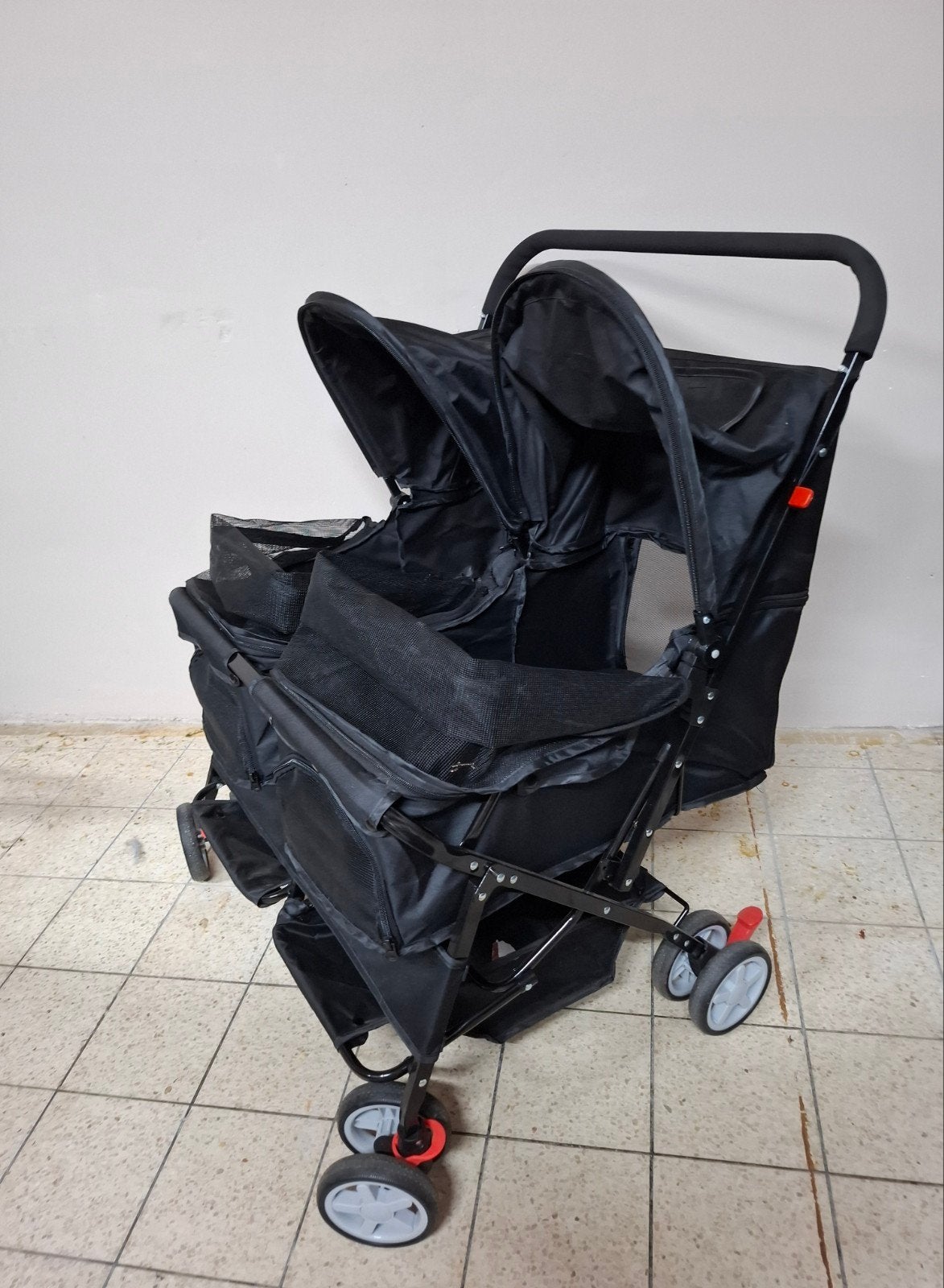 Dubbele duo hondenbuggy NIEUWSTAAT honden buggy, Ophalen, Nieuw