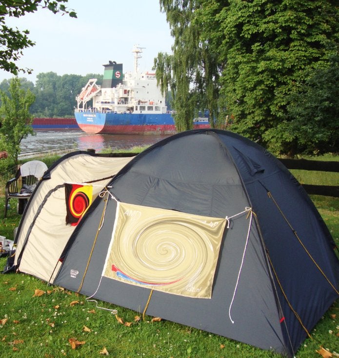 Koepeltent 3 persoons met wing/tarp, Caravans en Kamperen, Tenten, Ophalen of Verzenden, Gebruikt, Tot en met 3