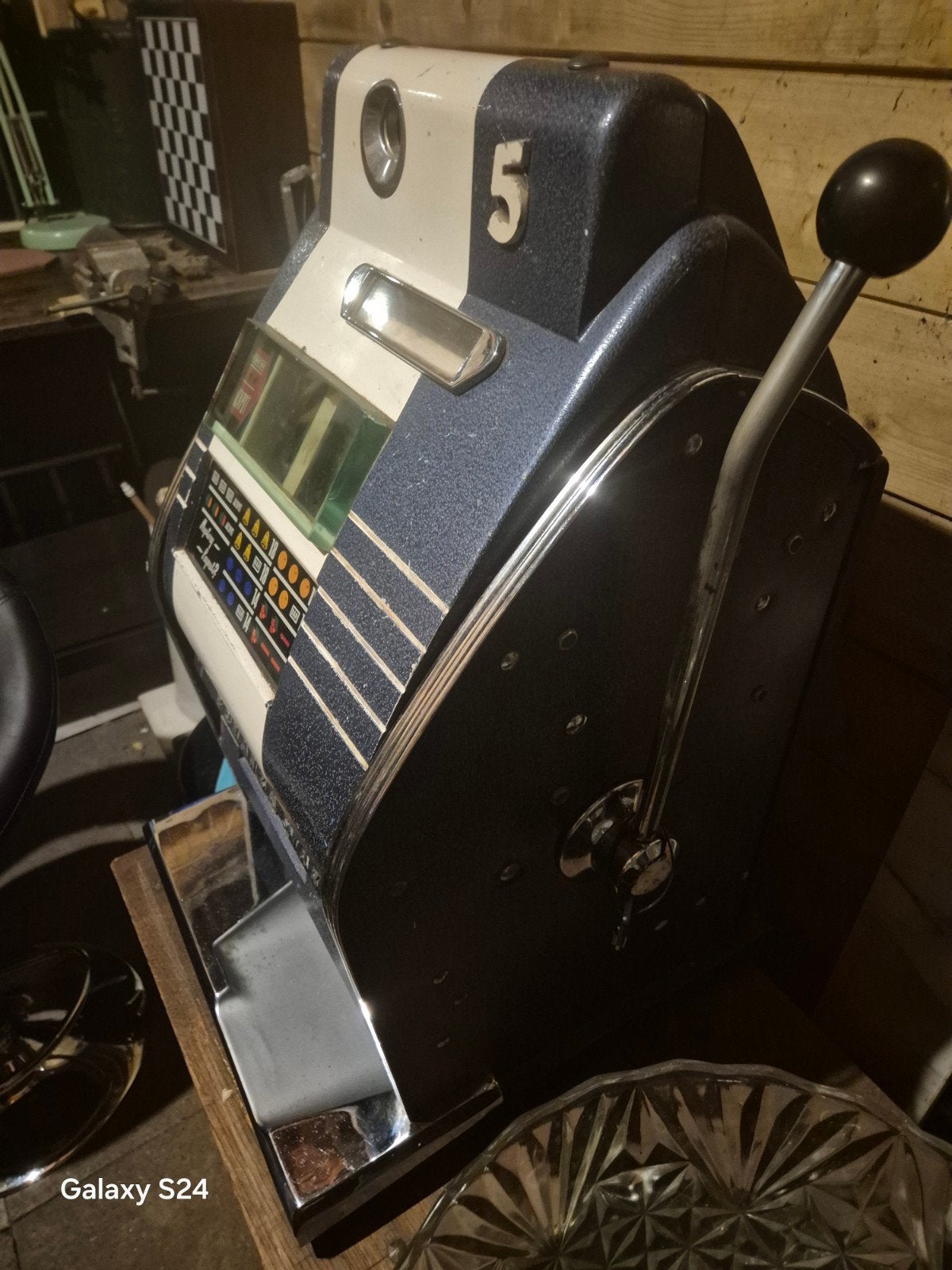 Sega slotmachine jaren 50-60, Verzamelen, Automaten | Gokkasten en Fruitautomaten, Gulden, Ophalen, Gebruikt, Met sleutels