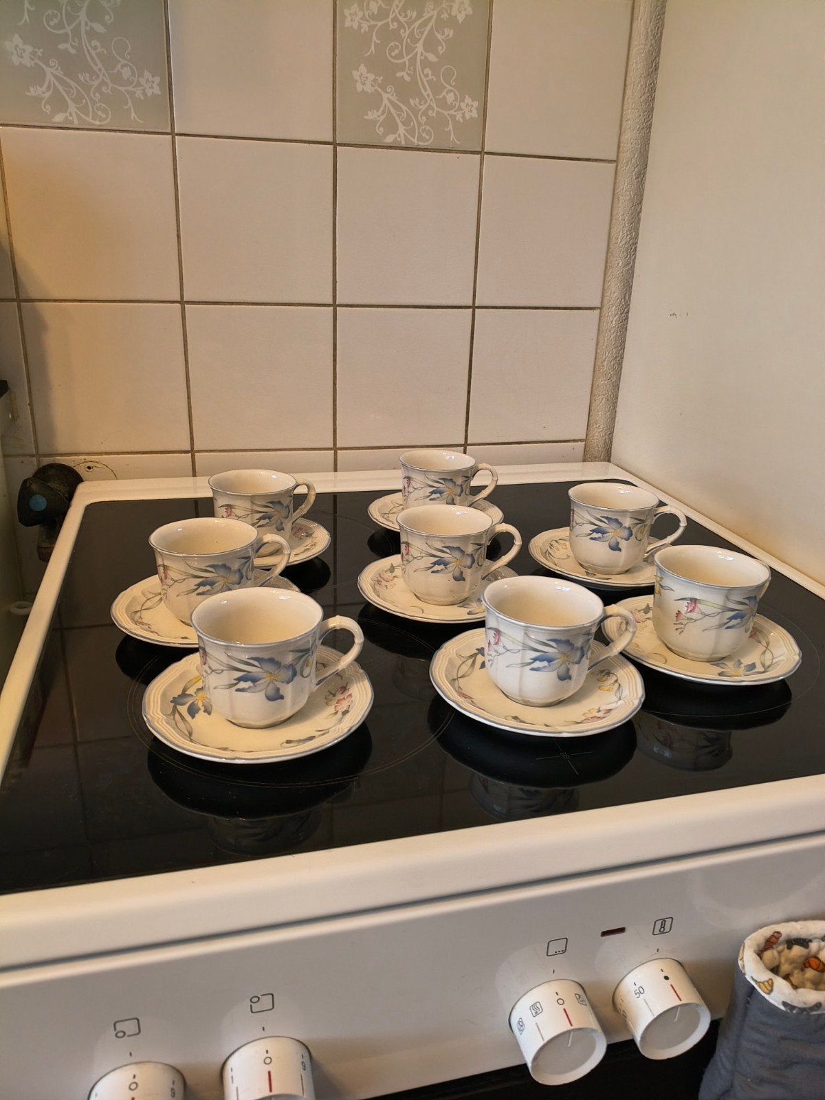 Villeroy & Boch Riviera Espresso Kopjes - 8 Stuks, Klassiek, Villeroy & Boch, Ophalen of Verzenden, Zo goed als nieuw