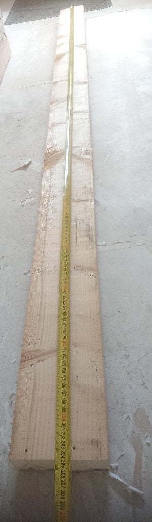 Geschaafd houten balken, Doe-het-zelf en Verbouw, Hout en Planken, Ophalen, 25 tot 50 mm, Zo goed als nieuw, 200 tot 250 cm