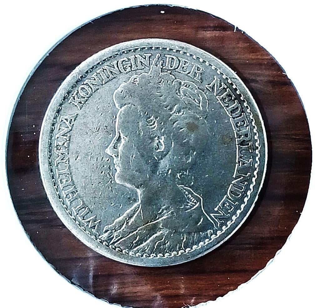 25 cent (kwartje) 1911 Wilhelmina, Postzegels en Munten, Munten | Nederland, Ophalen of Verzenden, Koningin Wilhelmina, 25 cent