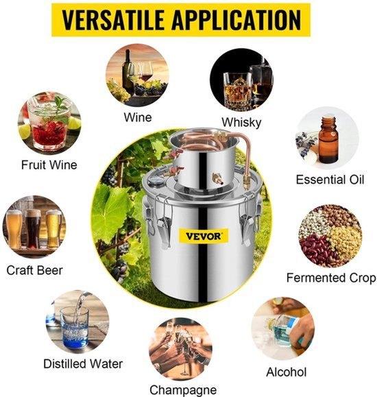 Vevor - Waterdestilleerder - Alcoholwaterdestilleerder - DIY, Corvance B.V., Verzenden, Nieuw, Corvancebol@gmail.com