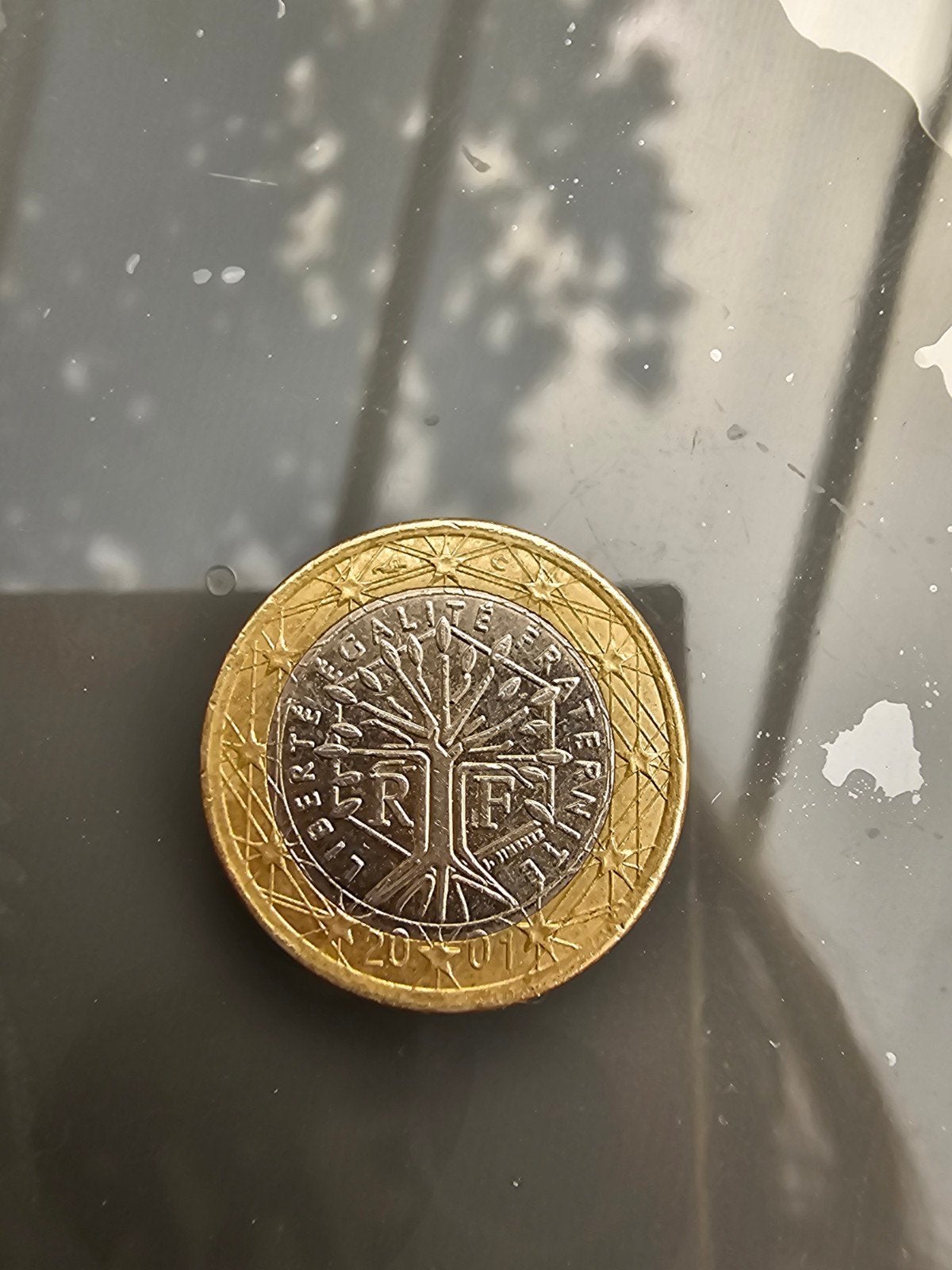 1 Euro munt Frankrijk 2001, Ophalen, Frankrijk, 1 euro, Losse munt