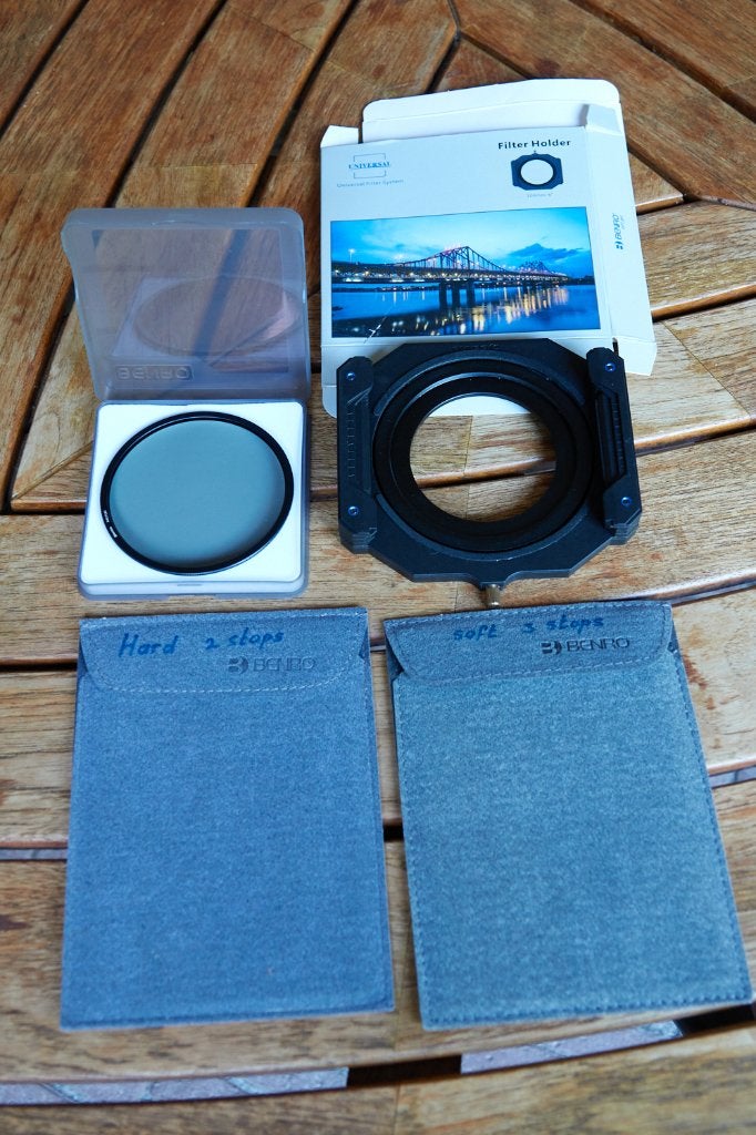 benro filterhouder 100mm plus filters, Audio, Tv en Foto, Fotografie | Filters, Ophalen of Verzenden, Zo goed als nieuw, 80 mm of meer