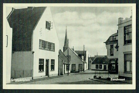 Zandvoort, Schelpenplein., Ophalen of Verzenden, 1940 tot 1960, Ongelopen, Noord-Holland