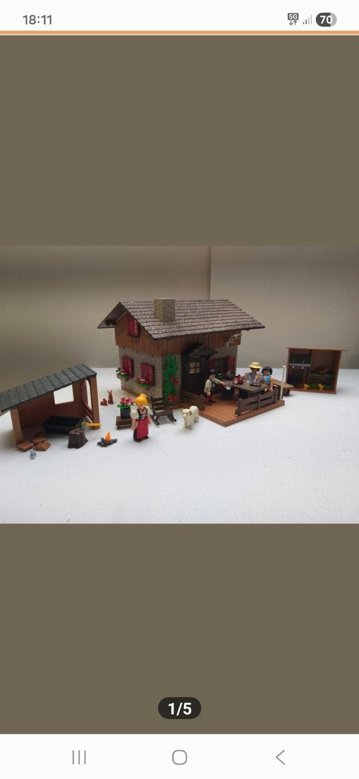 Playmobil Alpenhut met figuren en accessoires, Ophalen of Verzenden, Gebruikt, Jongen of Meisje