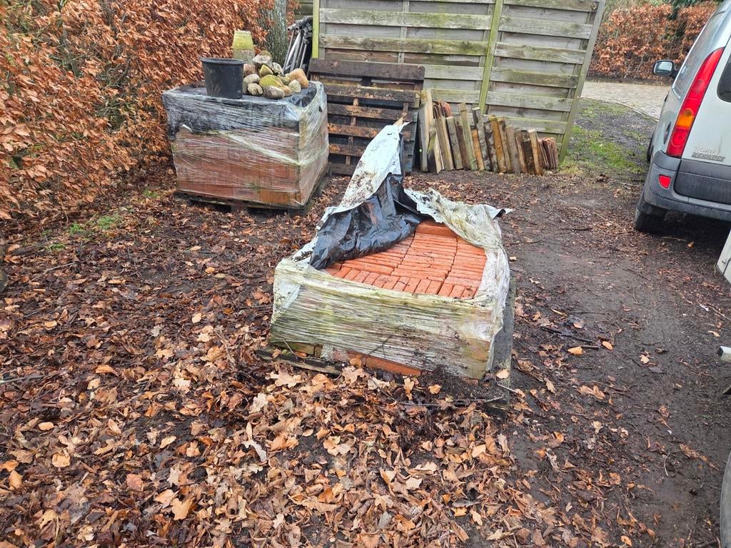 Nieuwe handgebakken metselstenen 4x10x20 cm ongeveer 1kuub, Ophalen of Verzenden, Gebruikt, Bakstenen