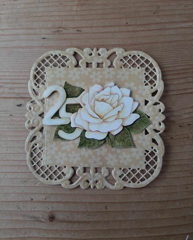 Stans kaart opleg met 3d plaatje 25 jaar jubileum verjaardag, Ophalen of Verzenden, Nieuw, Overige thema's