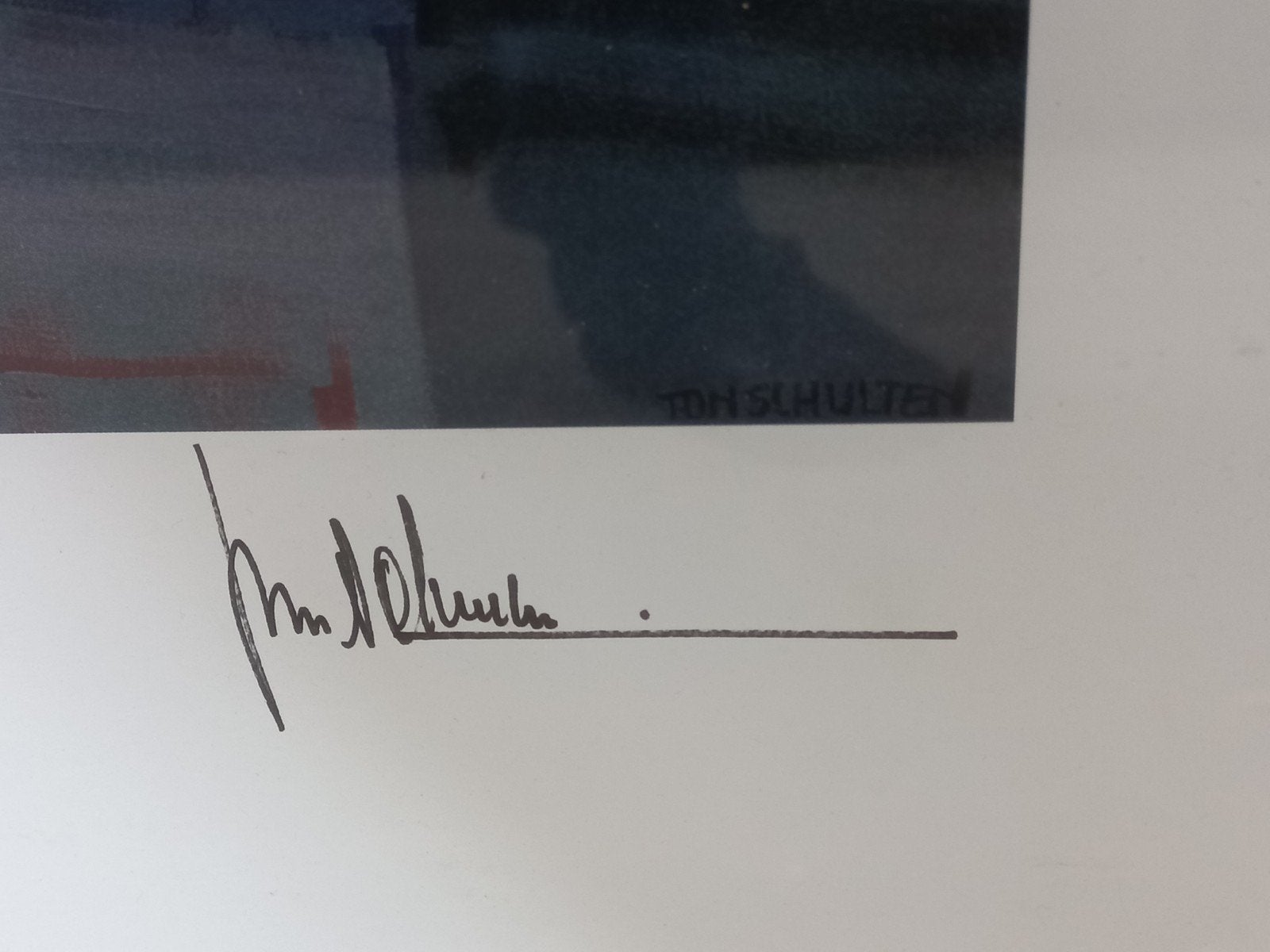 Ton Schulten - Kleurrijk Stadsgezicht - Gesigneerd, Ophalen, Papier/karton, Print, Stadsgezicht