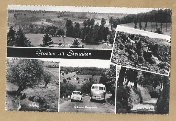 Oude ansichtkaart Slenaken, Limburg - Groeten uit Slenaken, Ophalen of Verzenden, 1940 tot 1960, Gelopen, Limburg