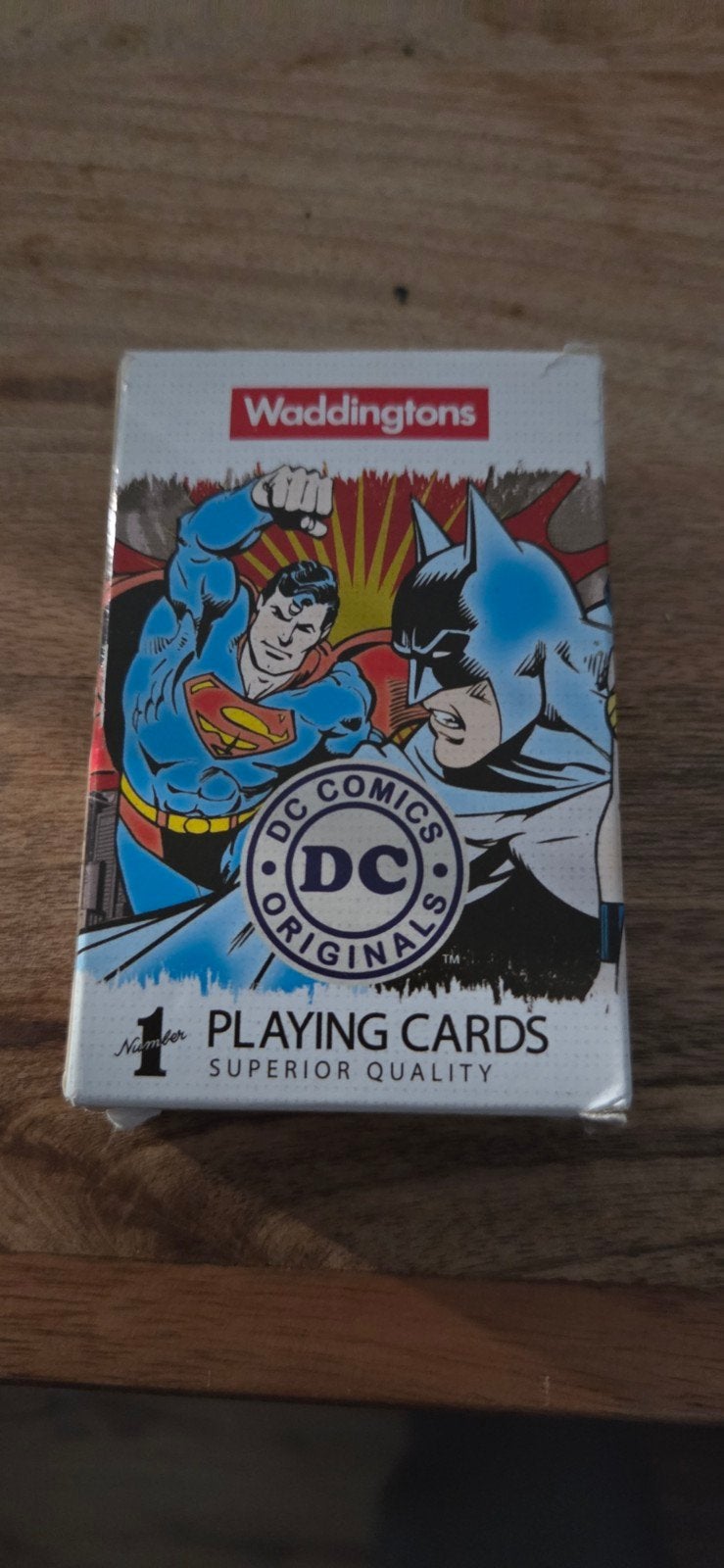 Waddingtons DC Comics speelkaarten - Superman & Batman, Ophalen of Verzenden, Zo goed als nieuw, Speelkaart(en)