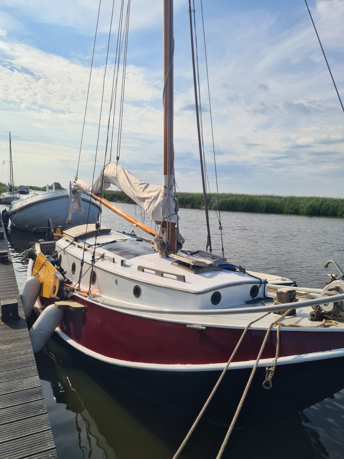 Klassieke zeilboot van Scheepswerf 'De Amer' N.V., Watersport en Boten, Kajuitzeilboten en Zeiljachten, Ophalen, Gebruikt, Binnenboordmotor