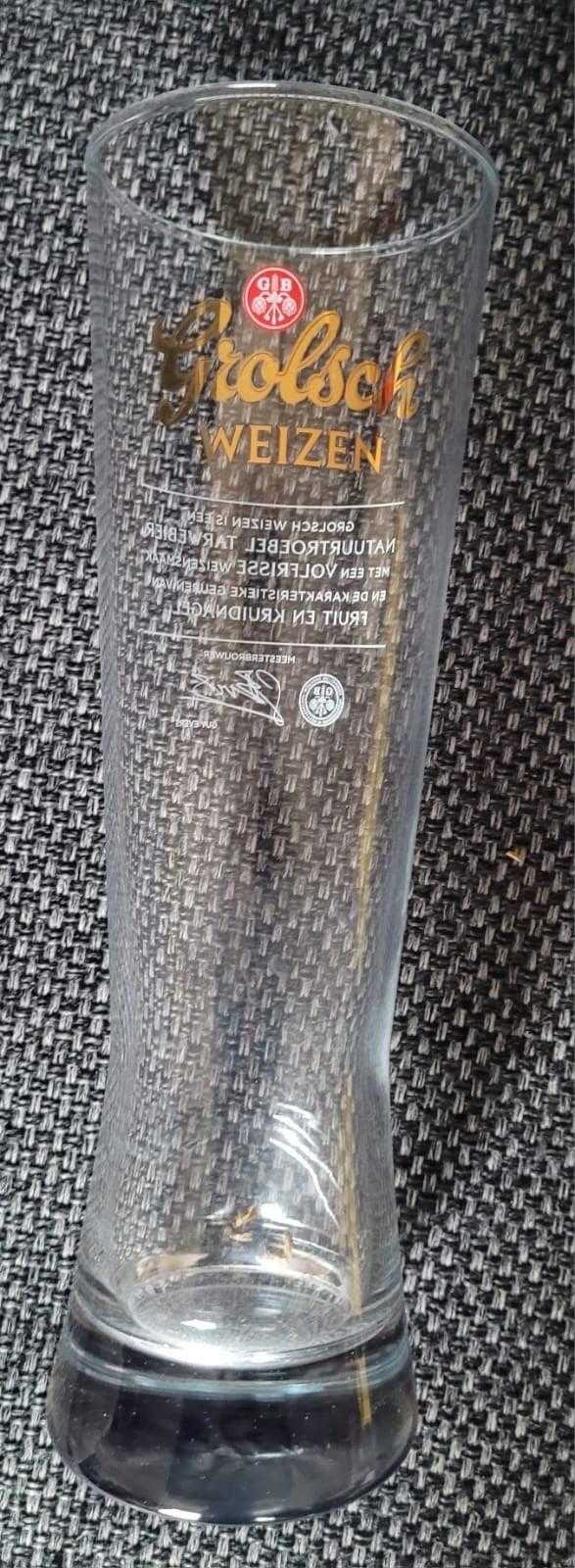Grolsch weizen 0,5 liter bierglas groot bierglas, Ophalen of Verzenden, Zo goed als nieuw, Glas of Glazen, Grolsch