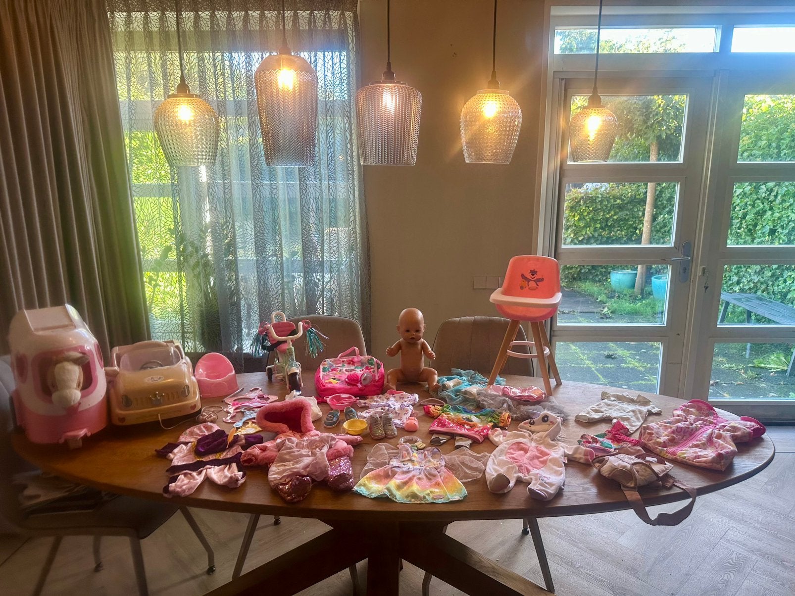 Uitgebreide Baby Born set met accessoires en kleding, Ophalen, Zo goed als nieuw, Babypop