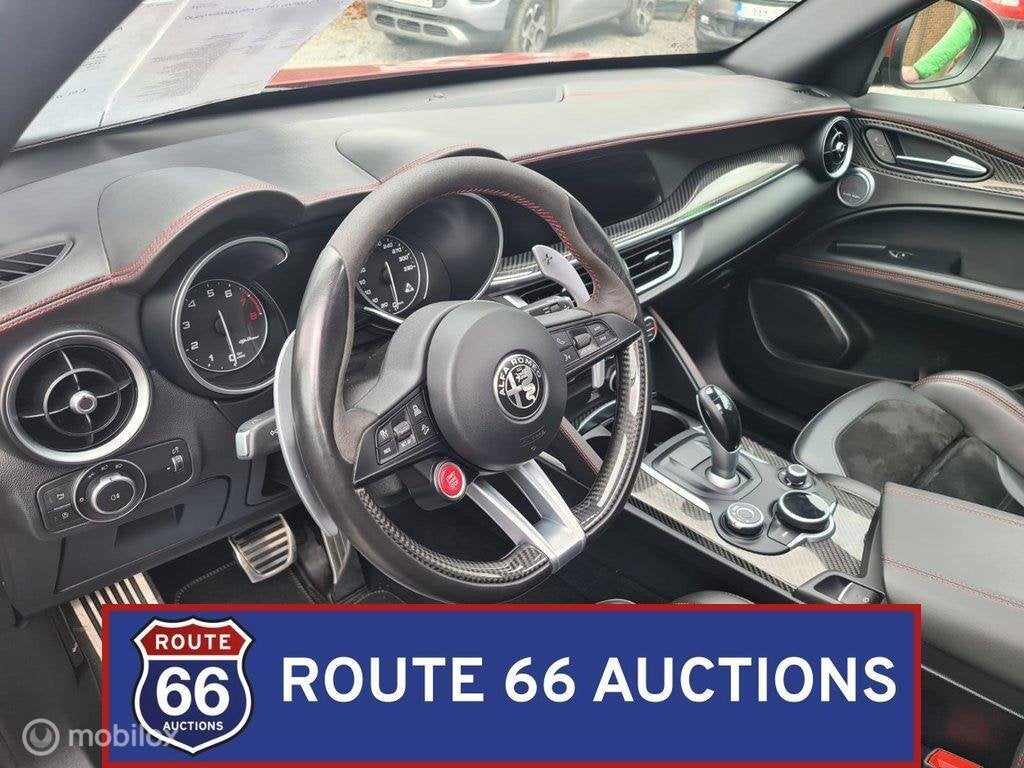 Alfa Romeo Stelvio Quadrifoglio | Route 66 Auctions, Auto's, Gebruikt, Overige carrosserieën, Zwart, Bedrijf