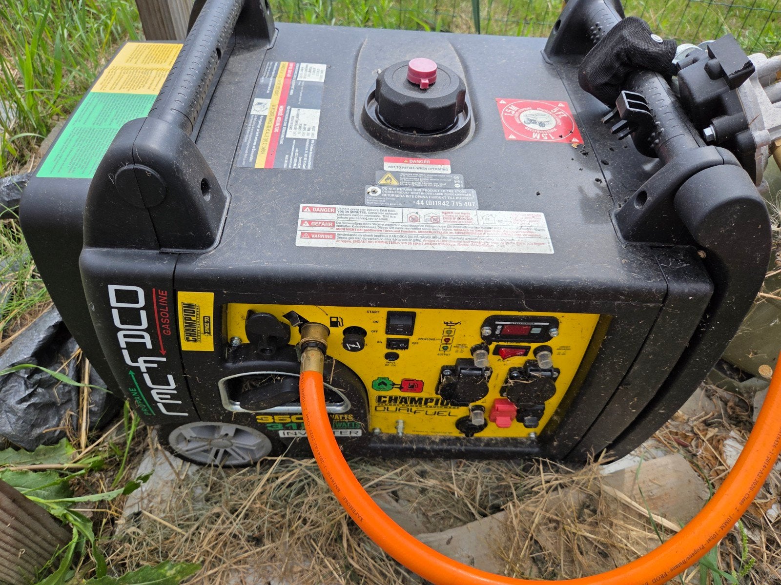 Champion Dual Fuel inverter aggregaat 3500W, Doe-het-zelf en Verbouw, Ophalen, Elektrisch startend, Overige typen, Zo goed als nieuw