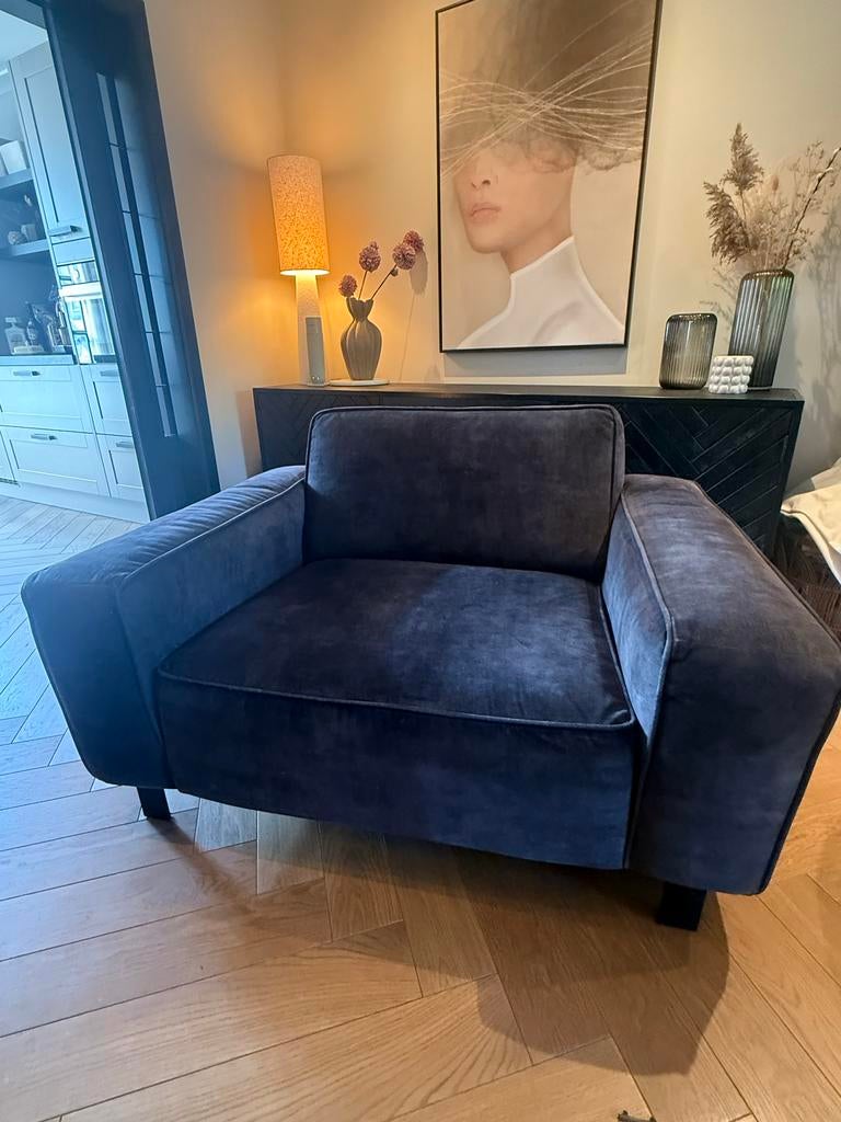 fauteuil/loveseat/stoel antraciet, Huis en Inrichting, Banken | Sofa's en Chaises Longues, Ophalen, Eenpersoons, 75 tot 100 cm