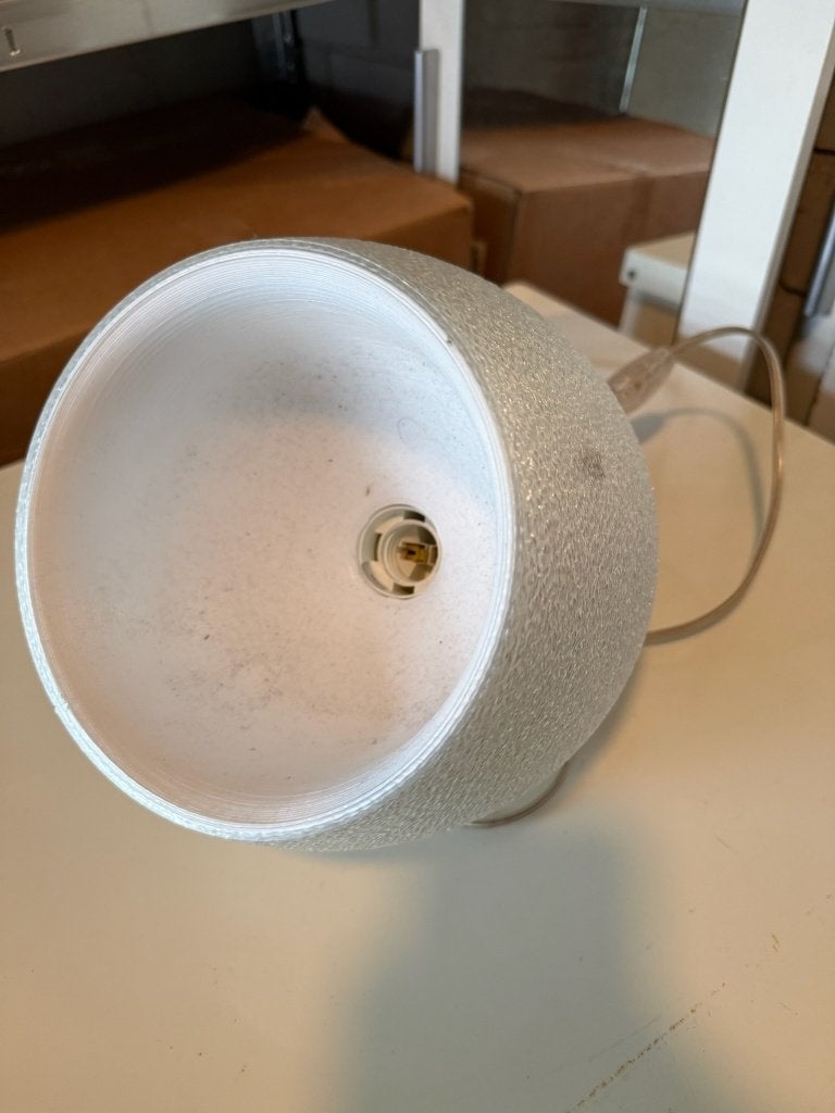 Bollamp glazen kap ijsglas structuur, tafel/hanglamp, Antiek en Kunst, Ophalen of Verzenden