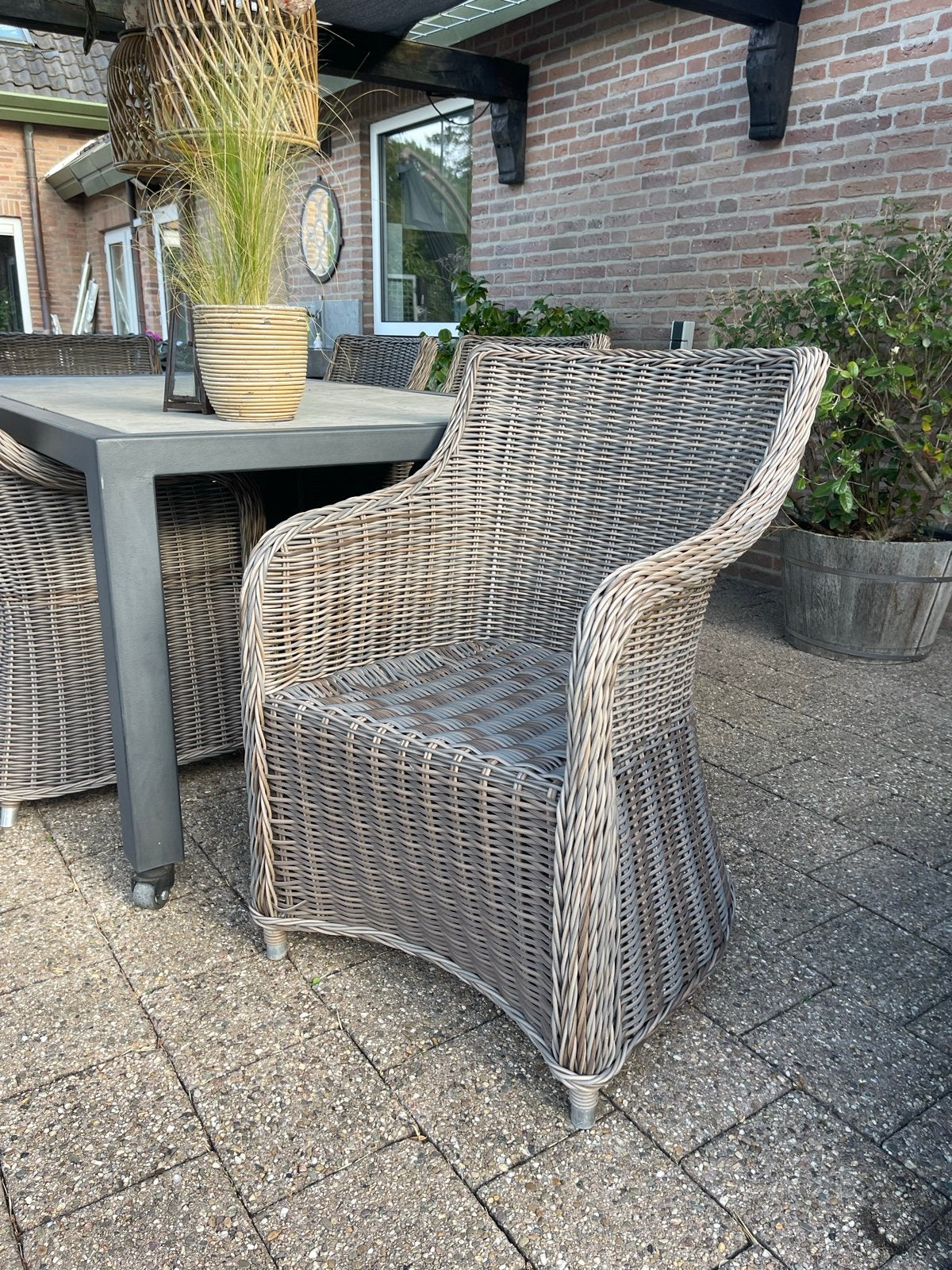9x Wicker Tuinstoelen - Comfortabel en Stijlvol, Tuin en Terras, Tuinstoelen, Ophalen, Gebruikt, Wicker