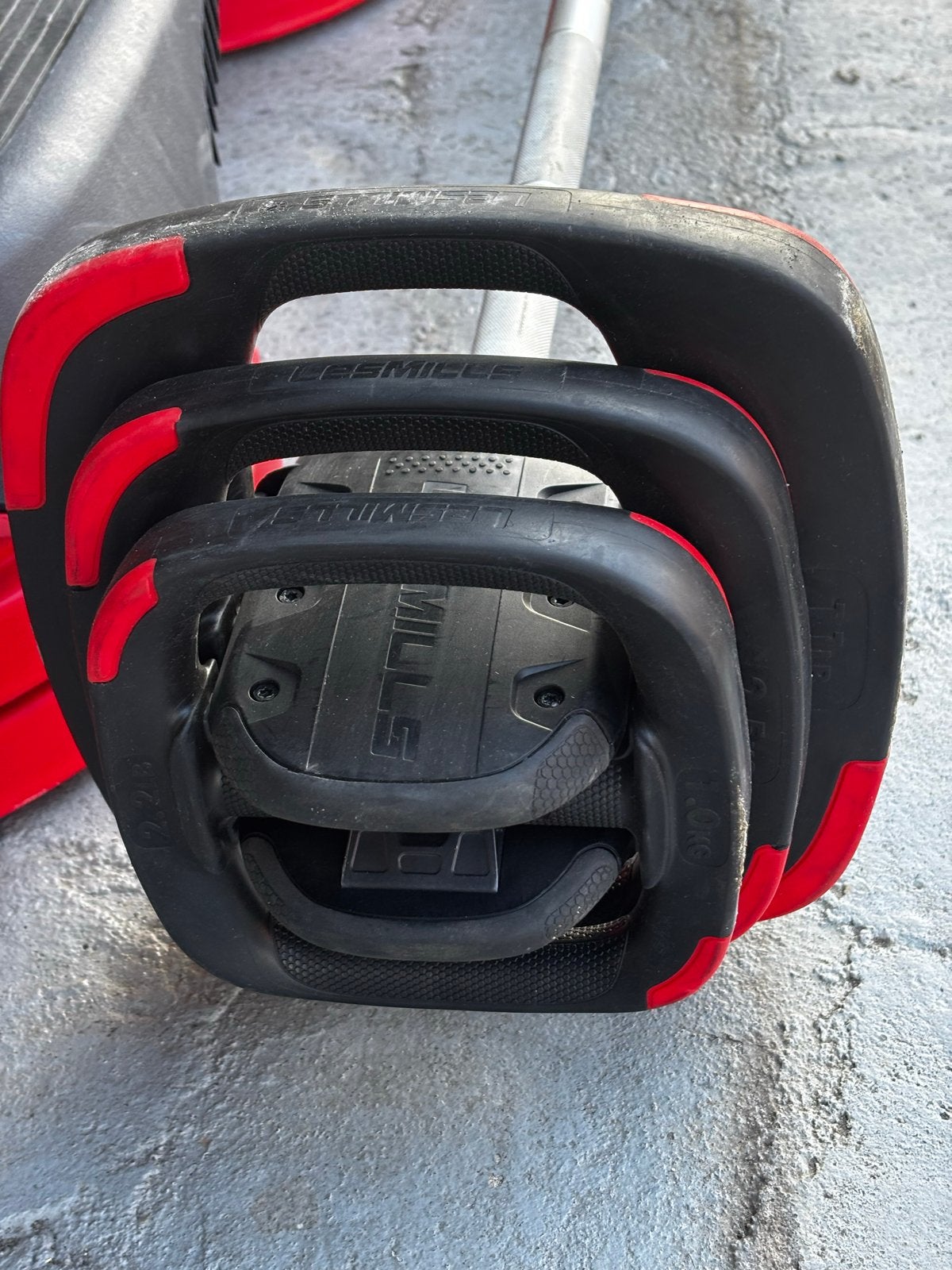Complete Les Mills Bodypump set met halter en stepbank, Ophalen, Gebruikt, Armen, Halterset