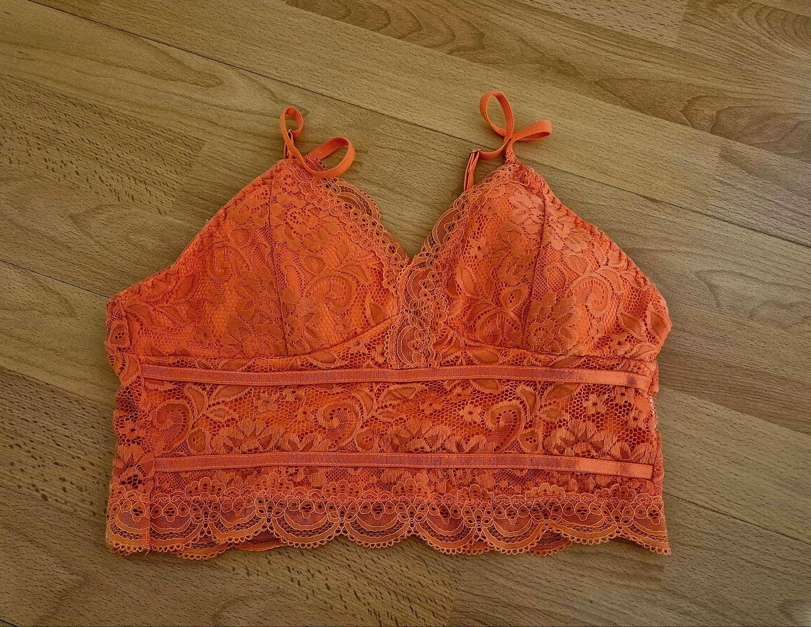 Nieuwe Oranje Kanten BH/Top Maat M met Lichte Vulling, Ophalen of Verzenden, Oranje, BH