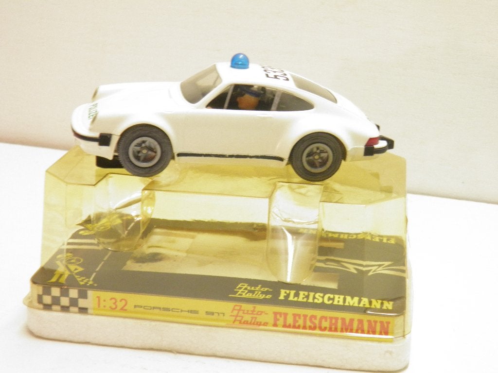 VINTAGE FLEISCHMANN POLIZEI PORSCHE 977 – MET ZWAAILICHT, Ophalen of Verzenden, Gebruikt, Auto, Overige merken