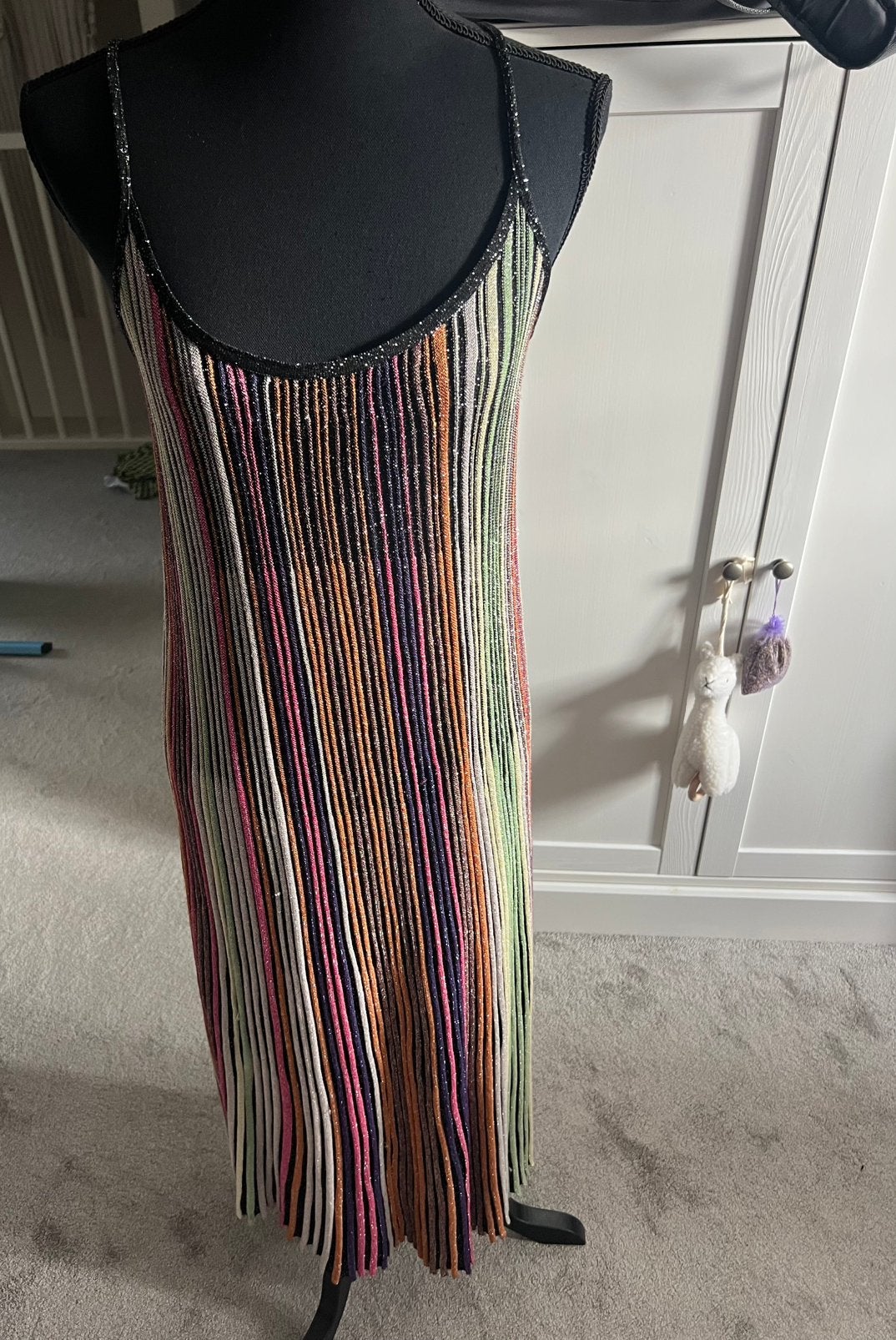Midi jurk kleurrijk zara, Ophalen of Verzenden, Zo goed als nieuw, Maat 38/40 (M), Onder de knie