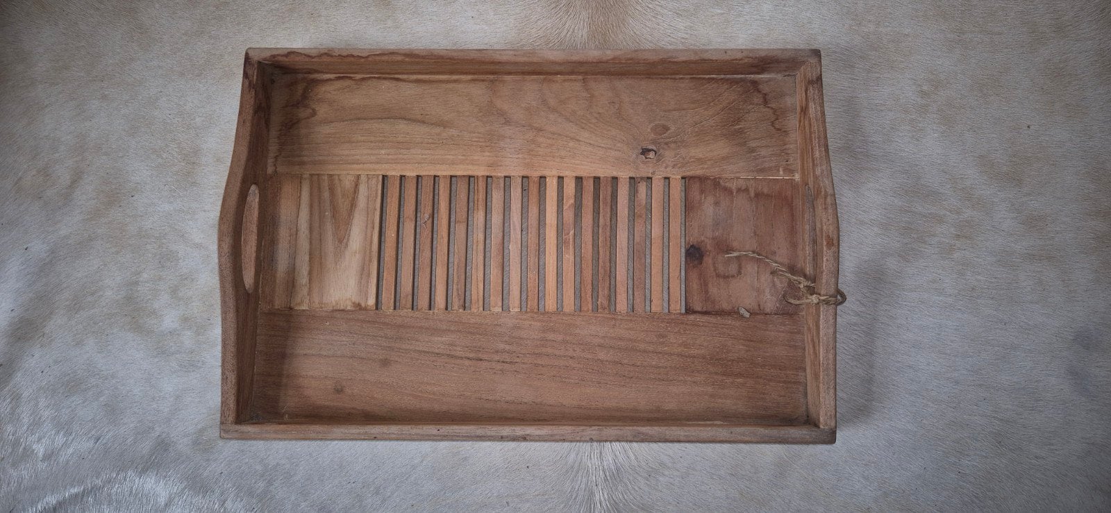 Houten dienblad met handvatten, Ophalen of Verzenden, Rechthoekig, Hout