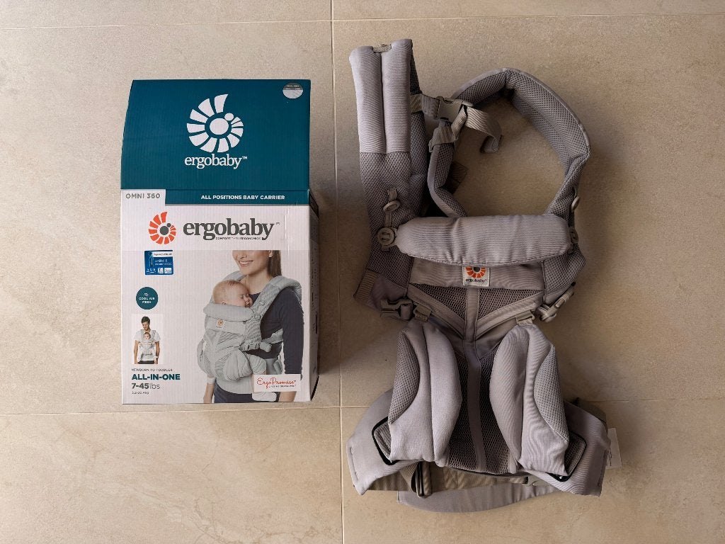 Ergobaby Omni 360 pearl gray goed als nieuw, Overige merken, Ophalen of Verzenden, Zo goed als nieuw, Buik, Rug of Zij