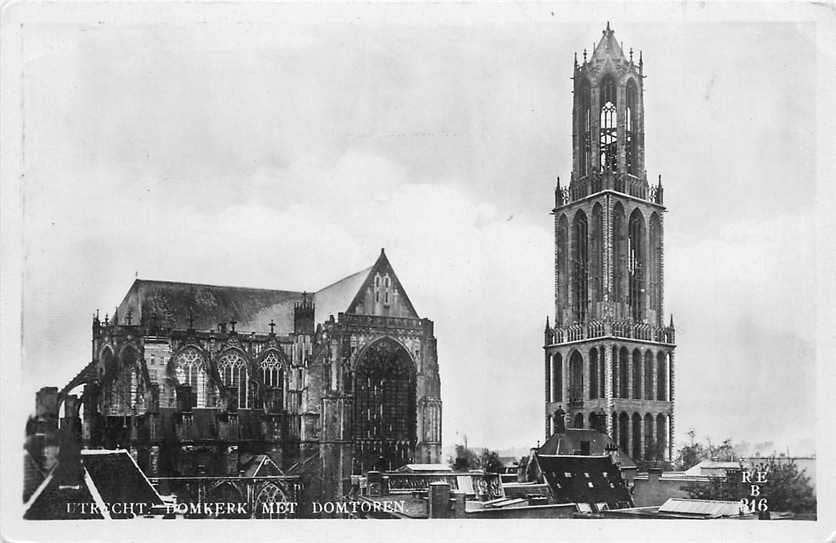 377-018-037 Utrecht Domkerk met Domtoren, Verzenden, Voor 1920, Utrecht