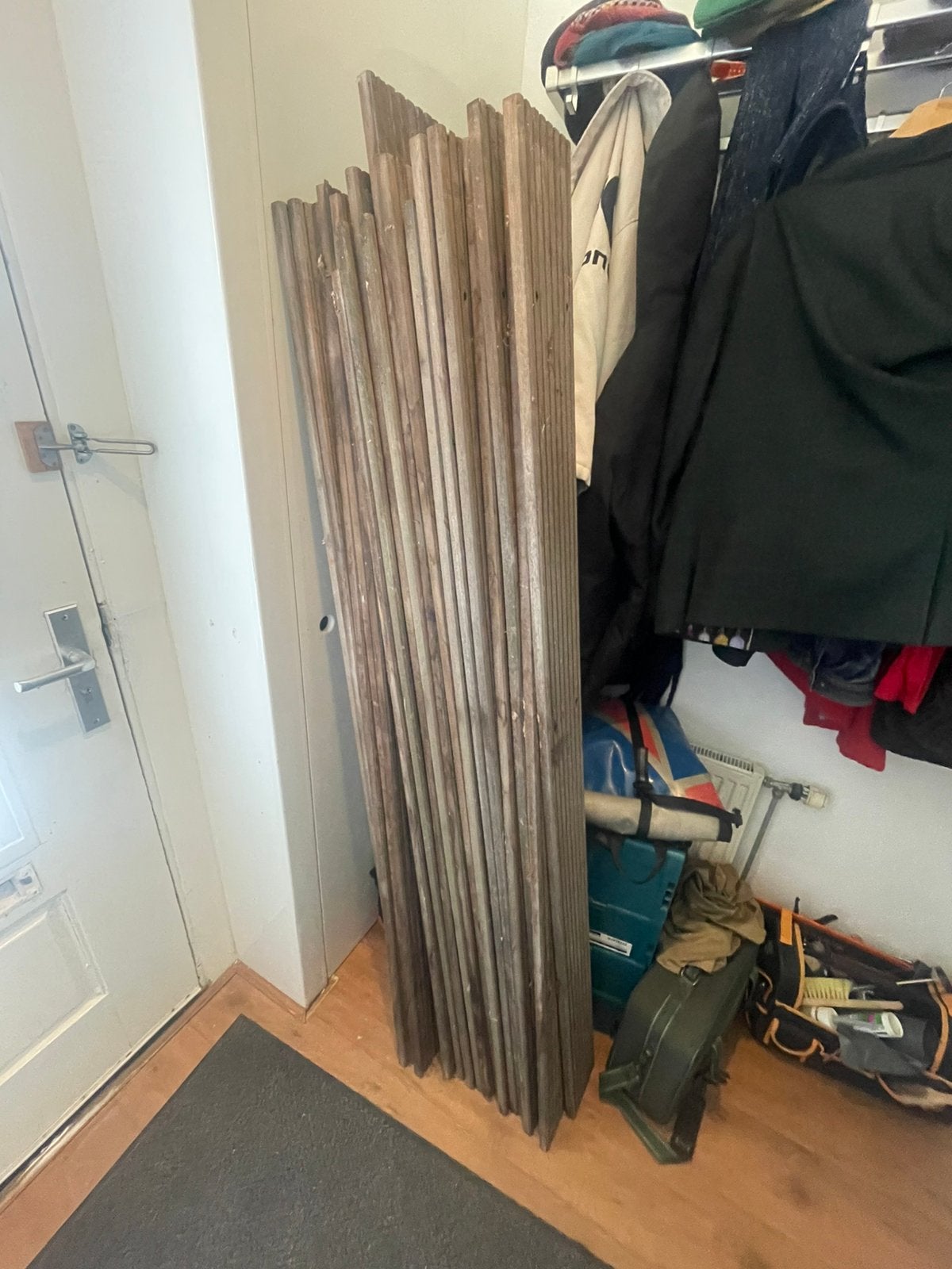 Hardhouten vlonderplanken, Tuin en Terras, Terrasdelen en Vlonders, Gebruikt, Ophalen