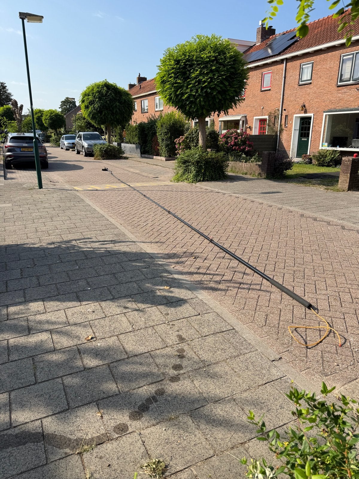 Telescopische borstel voor diverse schoonmaakklussen, Doe-het-zelf en Verbouw, Overige Doe-het-zelf en Verbouw, Ophalen, Gebruikt