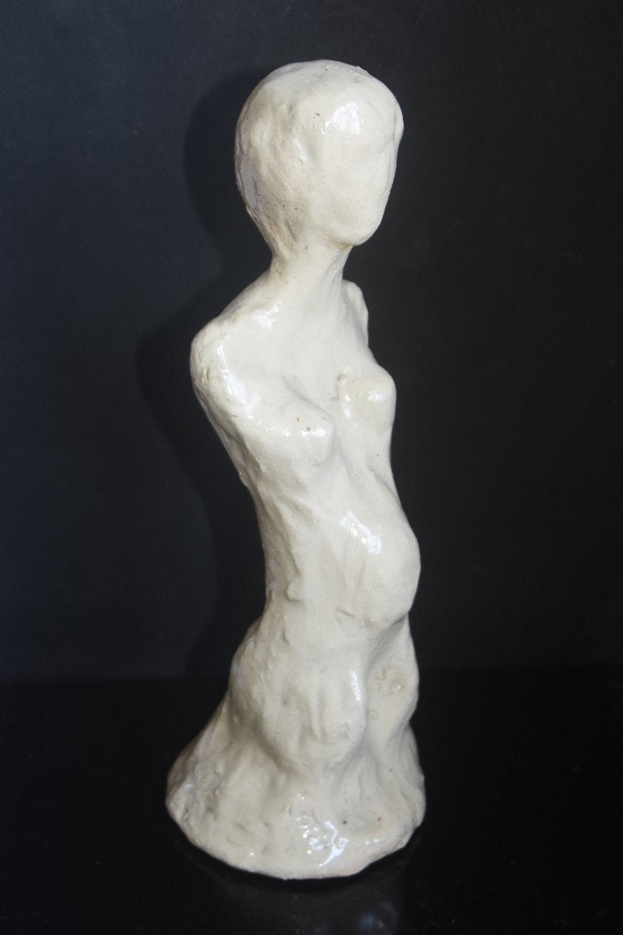 Beeld Scultpuur Zwangere vrouw, Verzenden, Steen of Keramiek, 20 - 50 cm, Vrouw