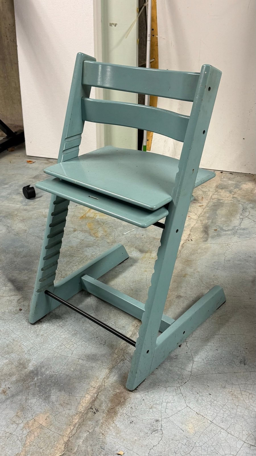 Stokke Tripp Trapp meegroeistoel in blauw/groen, Kinderen en Baby's, Ophalen, Gebruikt, Meegroeistoel, Aanschuifbaar