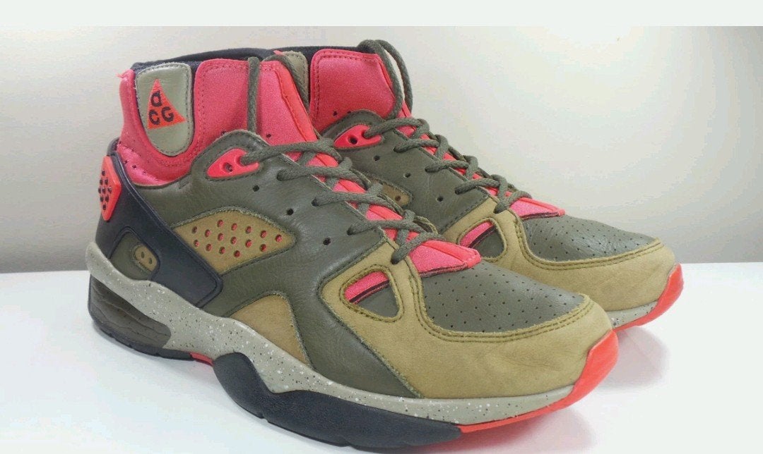 Nike Air Mowabb 2015 - Militair Groen/Roze Sneakers, Ophalen of Verzenden
