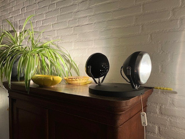Vintage Lucas spotlampen, Ophalen of Verzenden, Zo goed als nieuw, Metaal of Aluminium, Halogeen