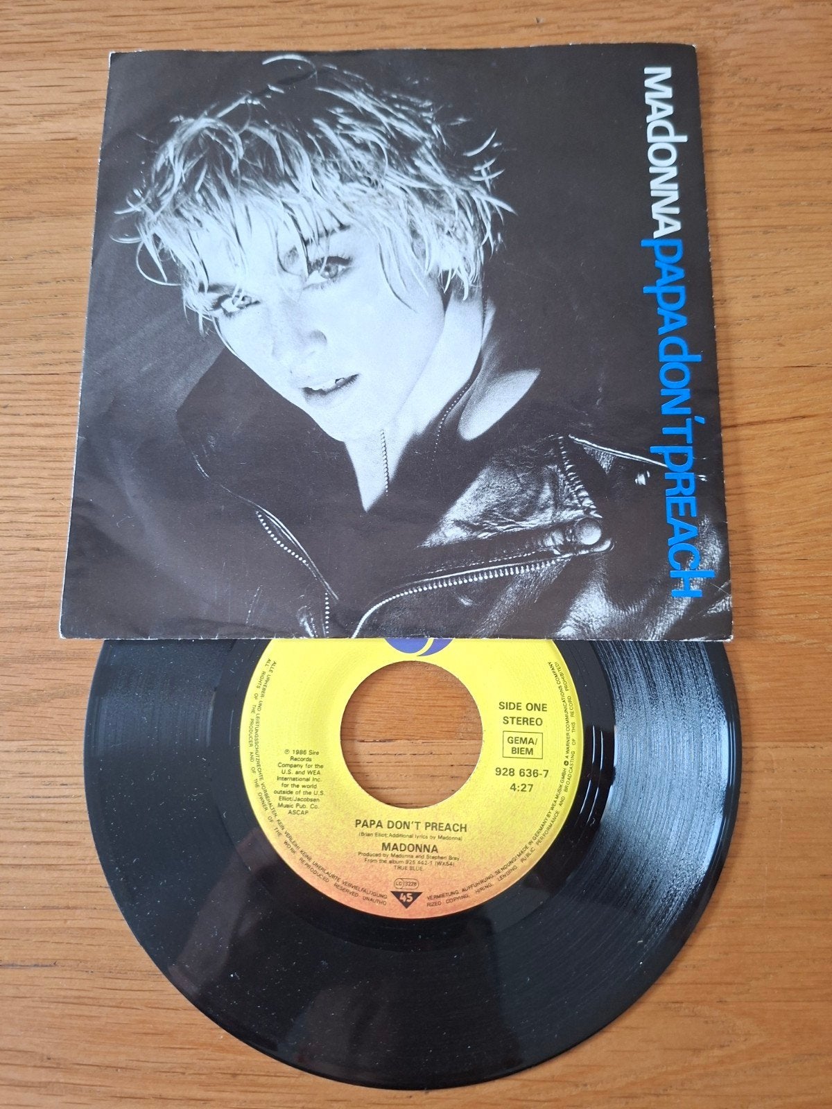 Madonna - Papa Don't Preach (7 inch vinyl single), Gebruikt, 7 inch, Ophalen of Verzenden, Pop