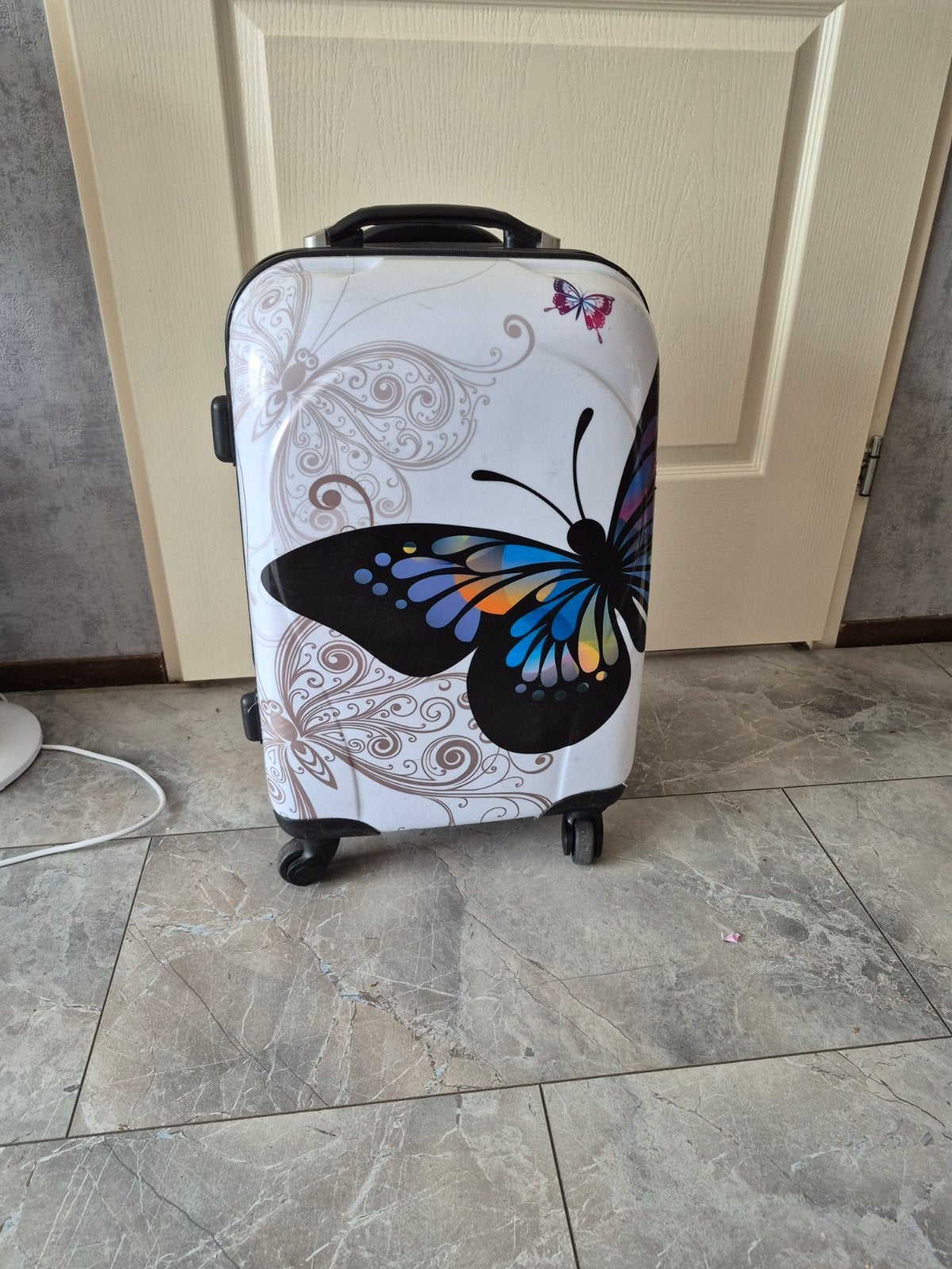 koffer trolley op 4 wieltjes, Ophalen, Hard kunststof, 35 tot 45 cm, Wieltjes