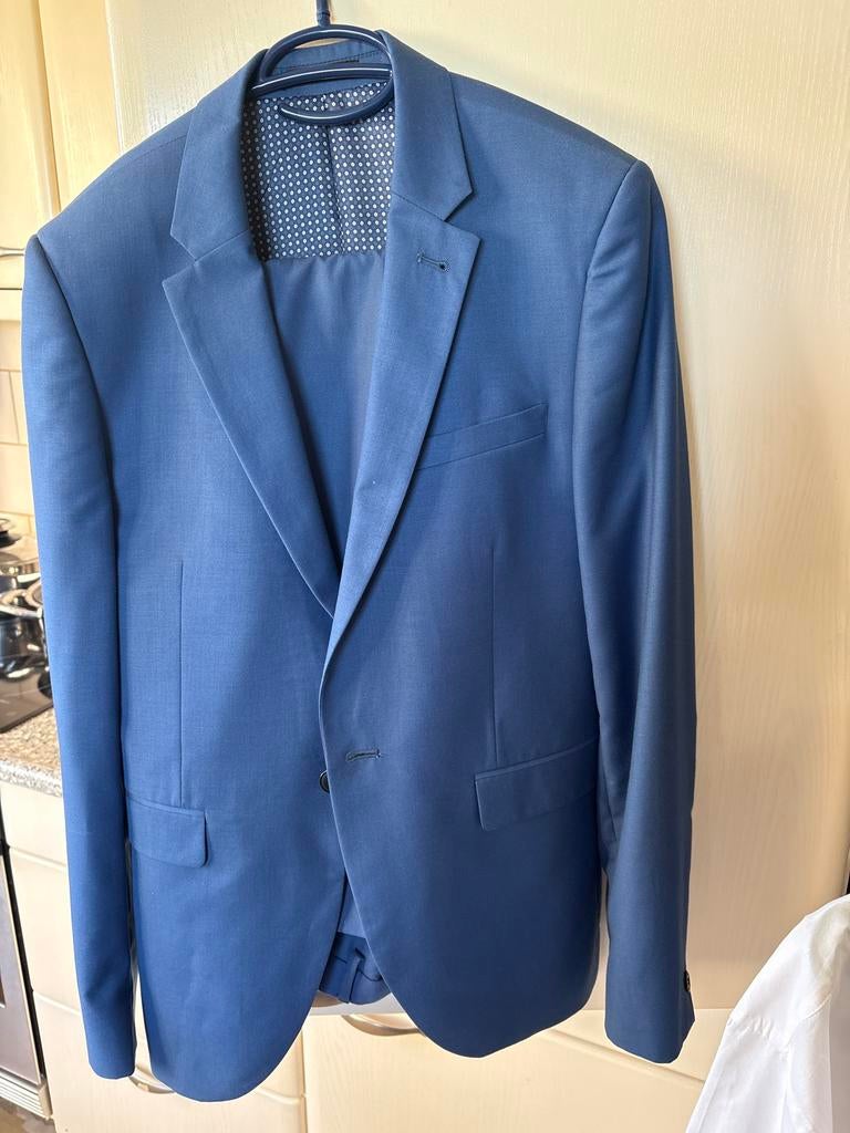 Gala, Stijlvol Blauw Herenpak - Skinny Fit, Ophalen of Verzenden, Zo goed als nieuw, Maat 46 (S) of kleiner, Blauw