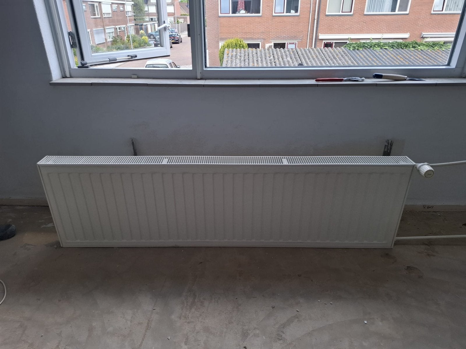 Radson radiator 50x180 cm met thermostaatknop, Ophalen, 30 tot 80 cm, Gebruikt, Radiator