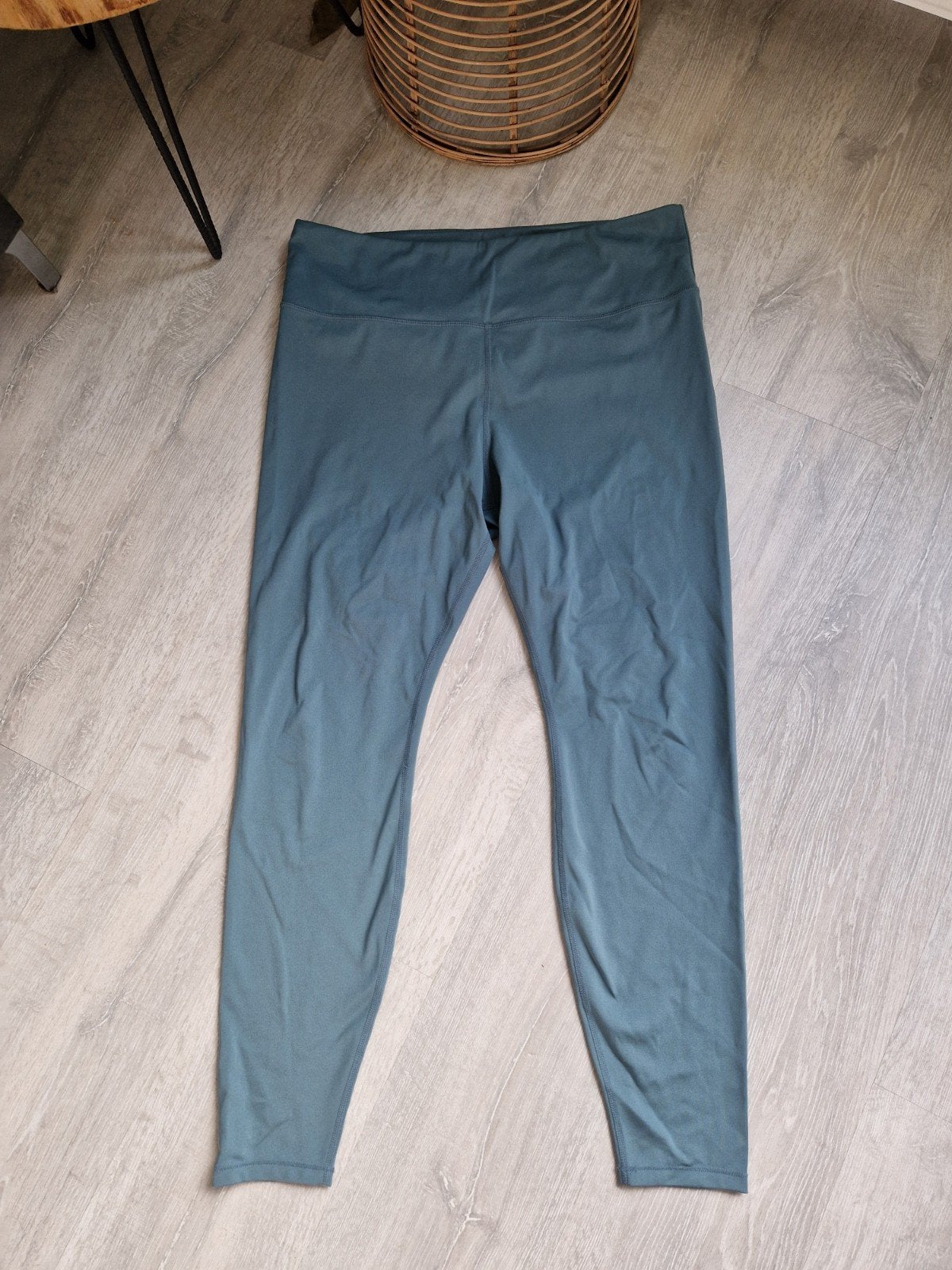 H&M high waist sportlegging - Maat XL - Groenblauw, H&M, Maat 46/48 (XL) of groter, Ophalen of Verzenden, Fitness of Aerobics