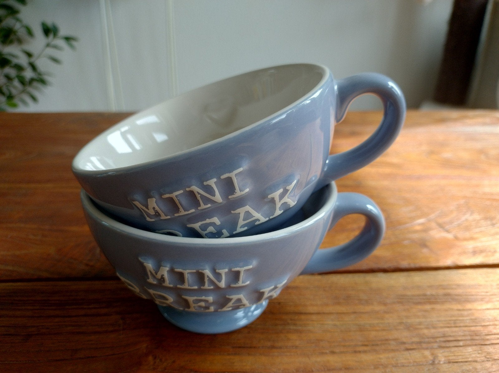 Bastion Collections 'Mini Break' Kopjes - Set van 2, Huis en Inrichting, Keuken | Servies, Keramiek, Ophalen of Verzenden, Zo goed als nieuw