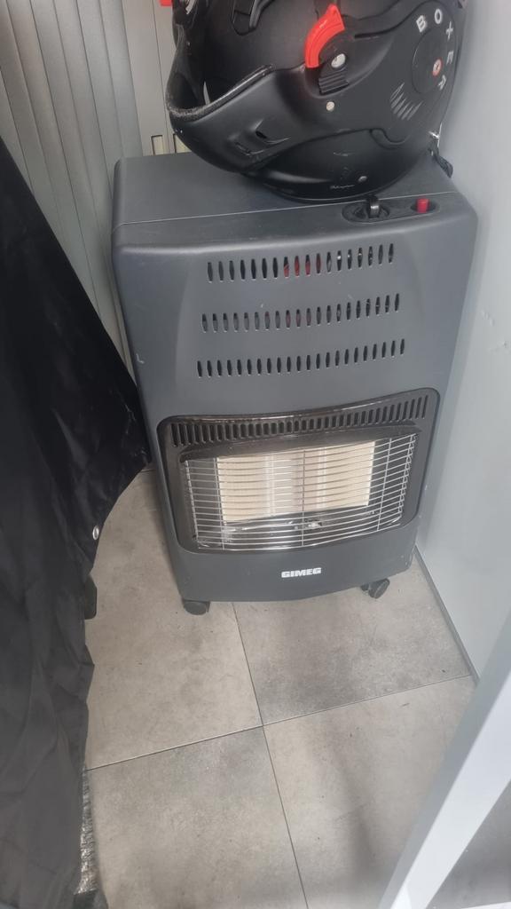 Gimeg gaskachel op wieltjes, Ophalen, Gebruikt, Gas, Vrijstaand