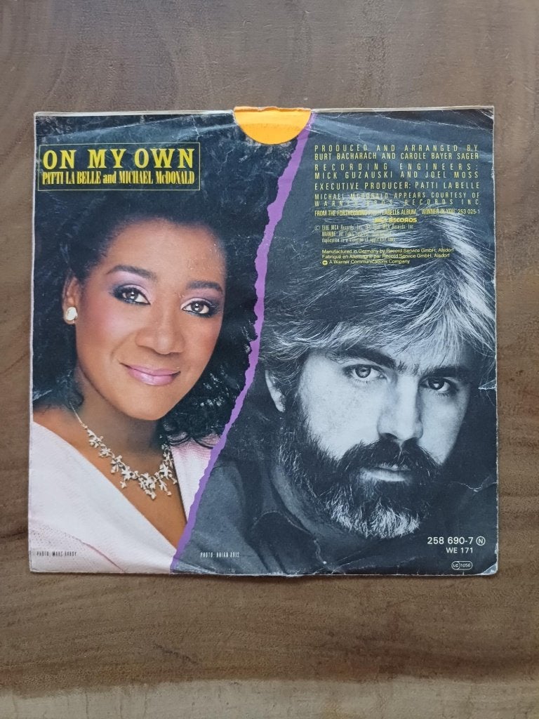 Patti La Belle and Michael McDonald - On My Own - Single, Ophalen of Verzenden, Gebruikt, Pop