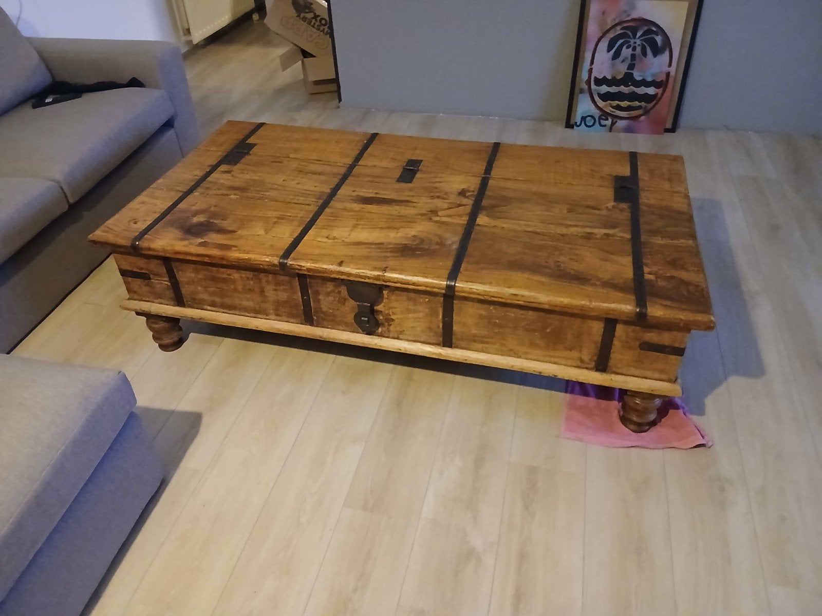 Mooie oude salontafel / dekenkist, Huis en Inrichting, Ophalen, Gebruikt, 50 tot 100 cm, 125 cm of meer
