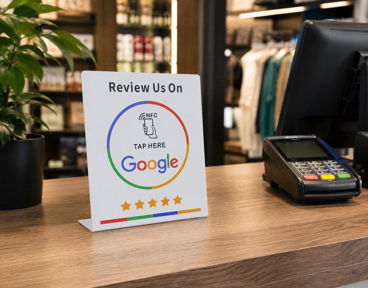 Google Review NFC Display, Inclusief Programmering, Ophalen of Verzenden, Zo goed als nieuw